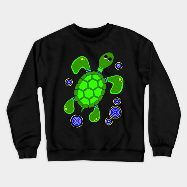 Aboriginal Art - Turtle Full Crewneck Sweatshirt by hogartharts